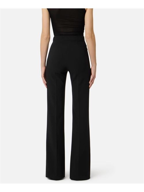 Pantaloni in doppio crêpe stretch con logo ricamato ELISABETTA FRANCHI | PA17161E2.110